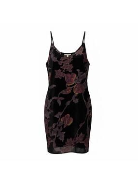 #1 VESTIQUE Sz. Large velvet floral slip dress MSRP $40 nwt